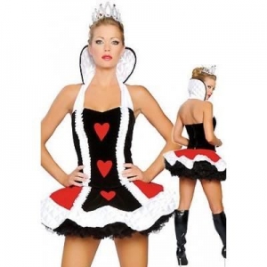 Costume dame de coeur en satin