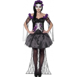 Costume Miss muerte avec traine