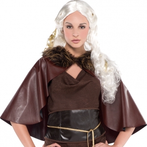 Cape marron avec fourrure 
