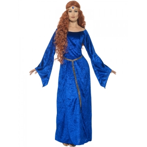 Robe m&eacute;di&eacute;vale bleue
