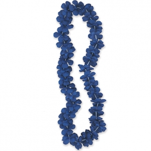 Collier de fleurs bleues