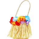 Collier de fleurs bleues et vertes