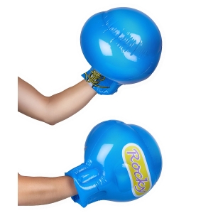 Gants boxe bleus gonflables
