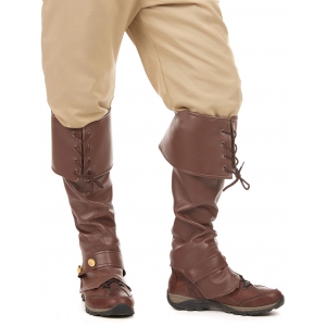 Sur-bottes marron simili cuir