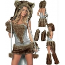 Costume loup en fourrure
