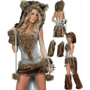 Costume loup en fourrure