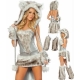 Costume loup gris en fourrure