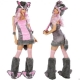 Costume éléphant gris et rose