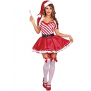 Robe canne de sucre d'orge de noel avec jambi&egrave;res