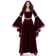 Robe médivale deluxe jaune et bordeaux