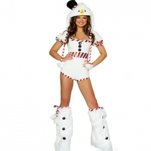 Robe bonhomme de neige avec jambi&egrave;res