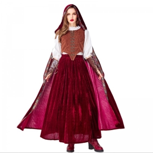 Costume petit chaperon rouge avec cape longue