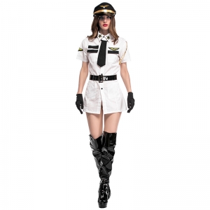 Costume pilote de l'air blanc