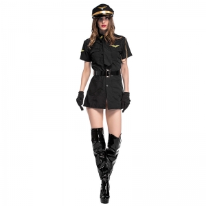 Costume pilote de l'air noir