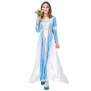 Costume Robe m&eacute;di&eacute;vale bleue et jaune