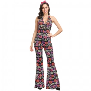 Costume combinaison florale disco