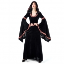 Costume Robe m&eacute;di&eacute;vale bordeaux M& XL