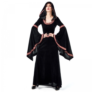 Costume Robe m&eacute;di&eacute;vale noire M& XL