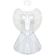 Costume Ange avec ailes en plume
