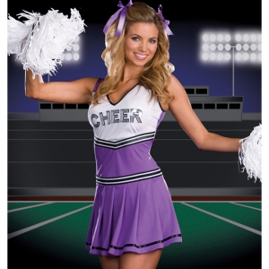 D&eacute;guisement pom-pom girl violet