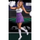Déguisement pom-pom girl violet