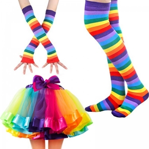 Accessoires ann&eacute;es 80 arc en ciel