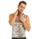 Déguisement Tee shirt Homme Disco sequin argenté M à XL