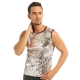 Déguisement Tee shirt Homme Disco sequin argenté M à XL