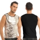 Déguisement Tee shirt Homme Disco sequin argenté M à XL