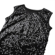 Déguisement Tee shirt Homme Disco sequin argenté M à XL