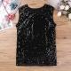Déguisement Tee shirt Homme Disco sequin argenté M à XL