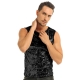 Déguisement Tee shirt Homme Disco sequin argenté M à XL