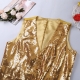 Déguisement Gilet Homme Disco paillettes argentées M à XL
