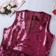 Déguisement Gilet Homme Disco paillettes noires M à 2XL