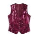 Déguisement Gilet Homme Disco paillettes noires M à 2XL