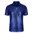 D&eacute;guisement Polo Homme Disco sequin noir S &agrave; XL