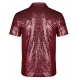 Déguisement Polo Homme Disco sequin bleu S à XL