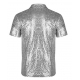 Déguisement Polo Homme Disco sequin doré S à XL