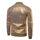 Déguisement Homme Disco Chemise brillante avec sequin doré S à XL