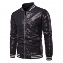 D&eacute;guisement Homme Disco veste zipp&eacute;e sequin violet S &agrave; 2XL