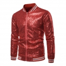 D&eacute;guisement Homme Disco veste zipp&eacute;e sequin noir S &agrave; 2XL