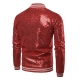 Déguisement Homme Disco veste zippée sequin noir S à 2XL