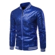 Déguisement Homme Disco veste zippée sequin bleu S à 2XL