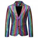 D&eacute;guisement Homme pantalon Disco brillant arc en ciel M &agrave; 3XL