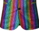 Déguisement Homme pantalon Disco brillant arc en ciel M à 3XL