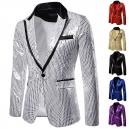 D&eacute;guisement Homme Veste Disco brillant argent&eacute;e M &agrave; 3XL