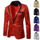 Déguisement Homme Veste Disco brillant argentée M à 3XL