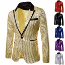 D&eacute;guisement Homme Veste Disco sequins violets S &agrave; 2XL