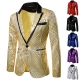 Déguisement Homme Veste Disco sequins violets S à 2XL