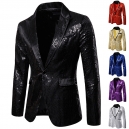 D&eacute;guisement Homme Veste Disco sequins jaunes S &agrave; 2XL